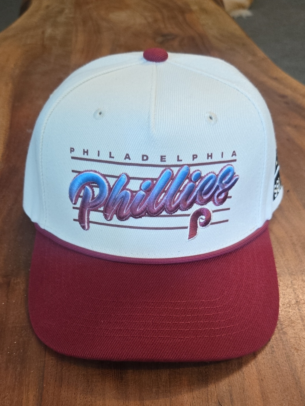 Philadelphia Phillies Two-Tone White and Maroon Snapback Hat